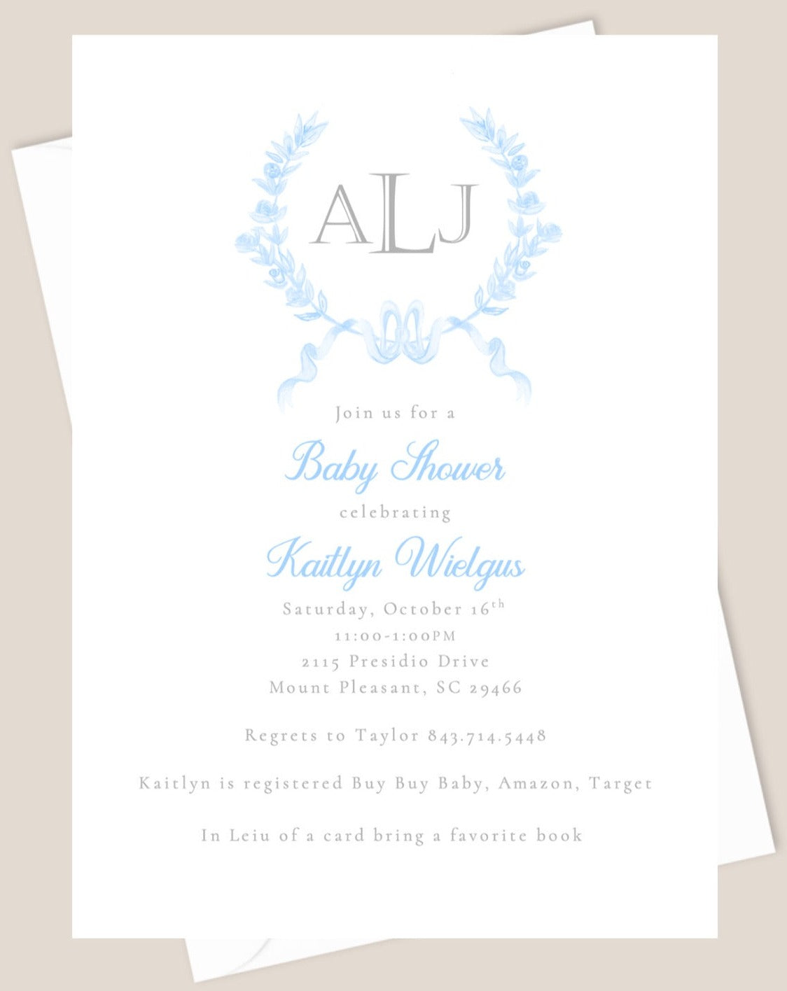 Baby Boy Shower Invitations