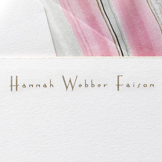 custom engraved stationery notecards