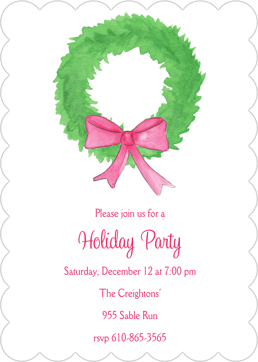 Fir Wreath Invitation
