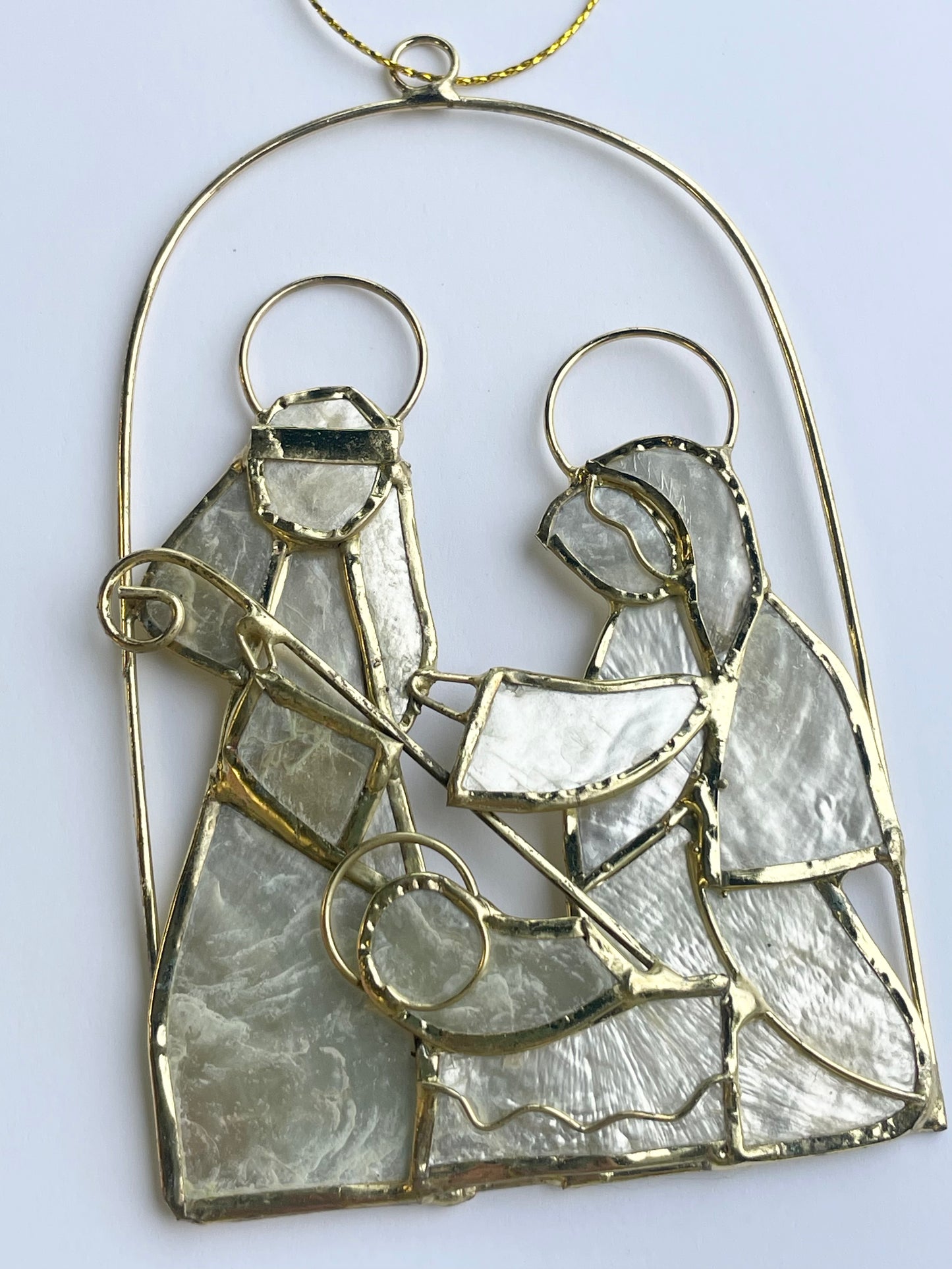 Capiz Nativity Flat Ornament