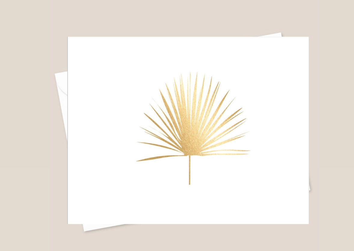 Gold Palm Frond Stationery