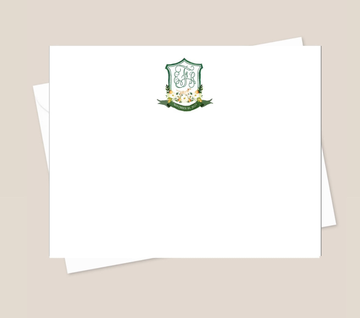 Custom Crest Stationery