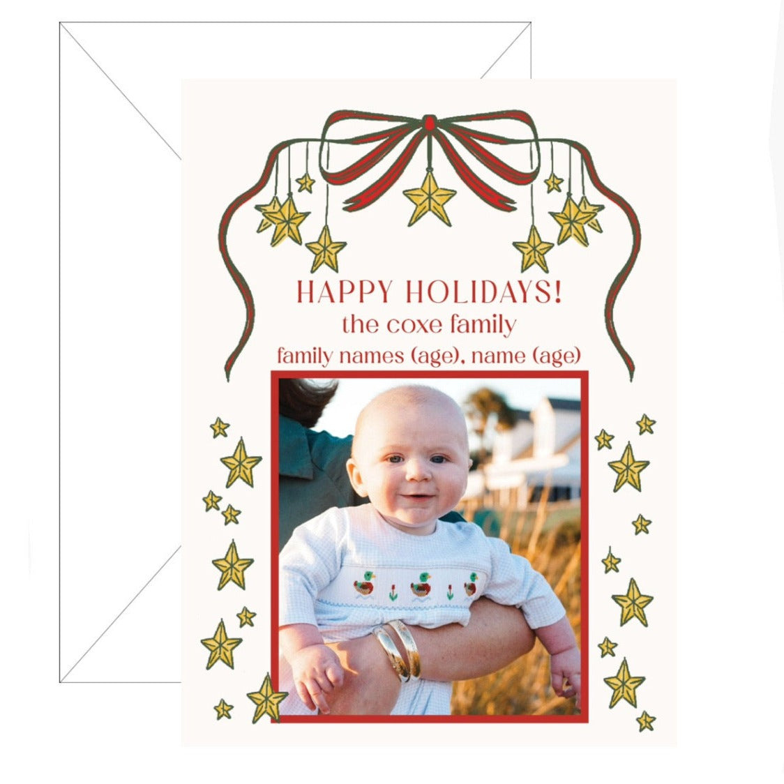 Holiday card
baby and star