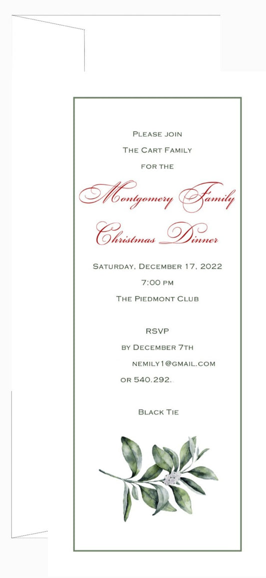 Long Christmas invite