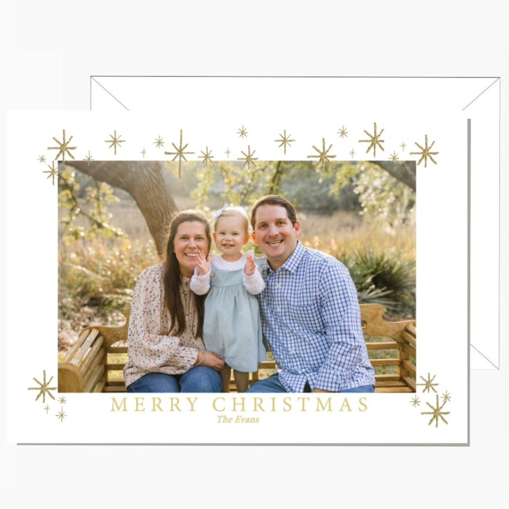 gold star christmas card