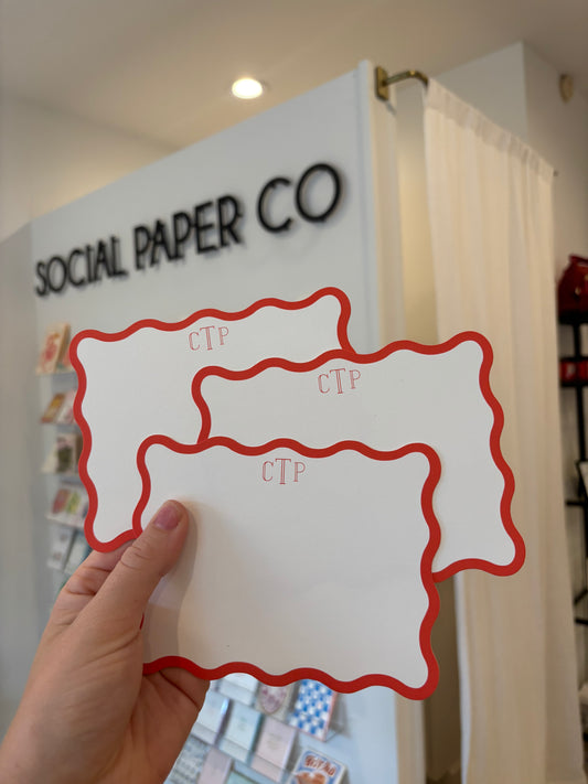 Wavy Die-Cut Stationery