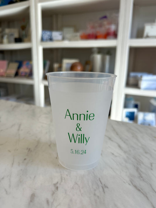 Name and Date Wedding Cup