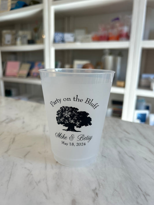Oak Name & Date Wedding Cup