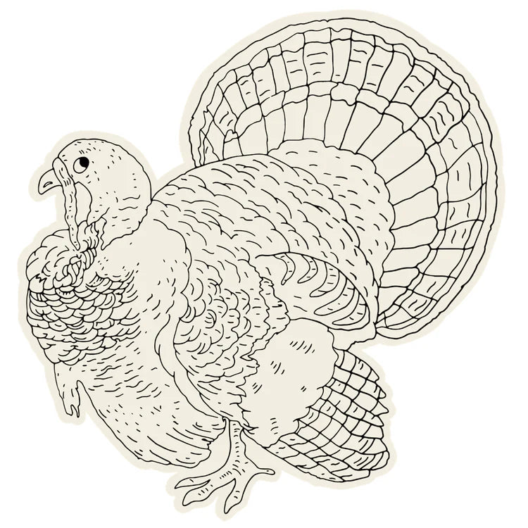 Die Cut Coloring Turkey Placemat - 12 Sheets