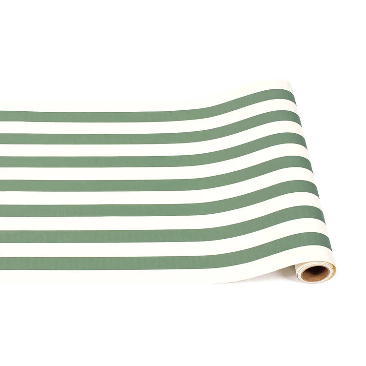 Dark Green Classic Stripe Runner 20" x 25'