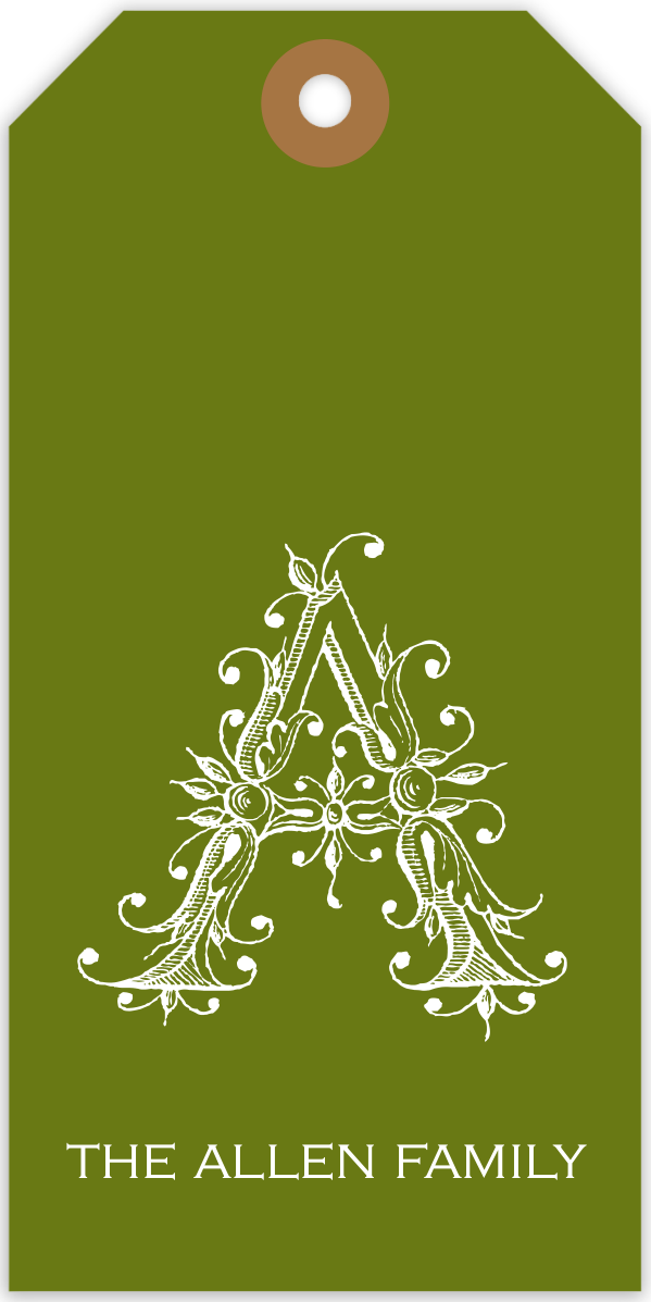 Last Initial Hanging Tag