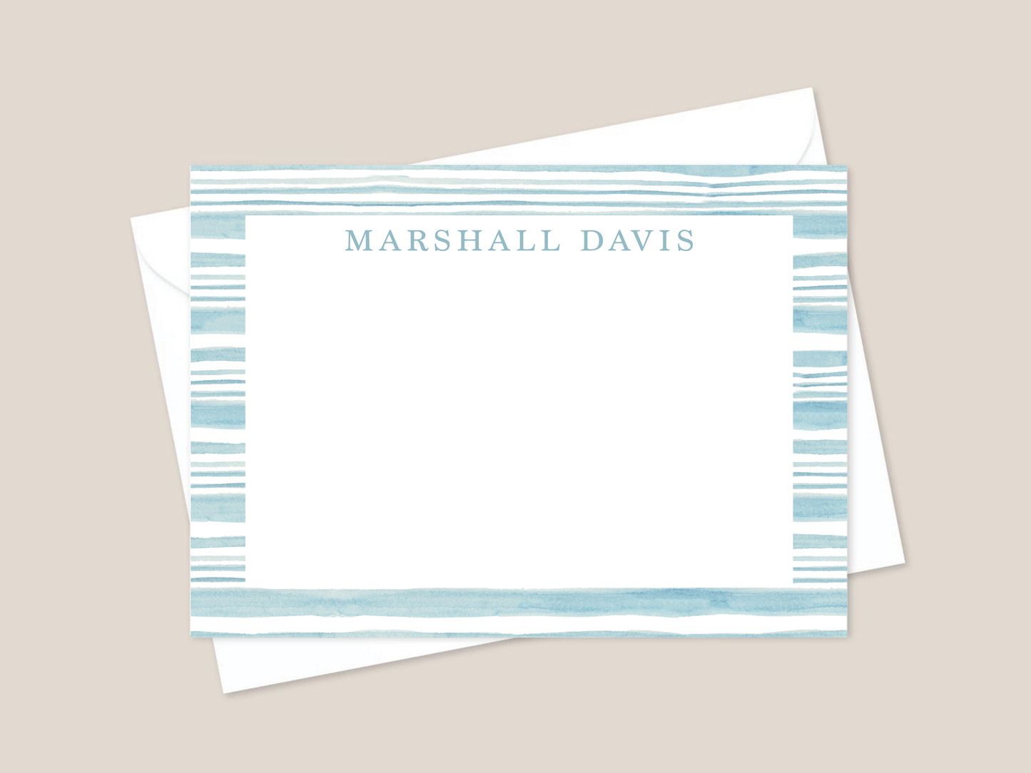 blue striped stationary