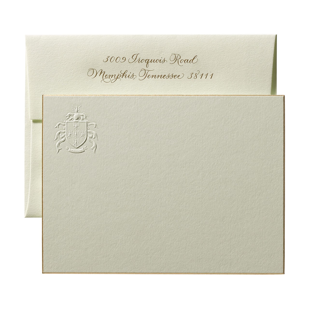 family crest stationery custom