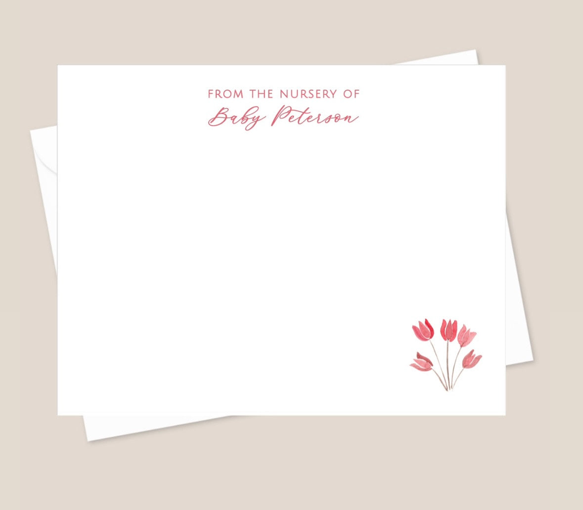 Pink Tulip Stationery