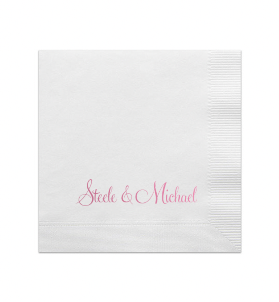 Steele and Micheal Custom Napkins