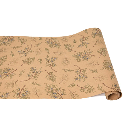 Juniper Sprigs on Kraft Runner - 20" x 25'