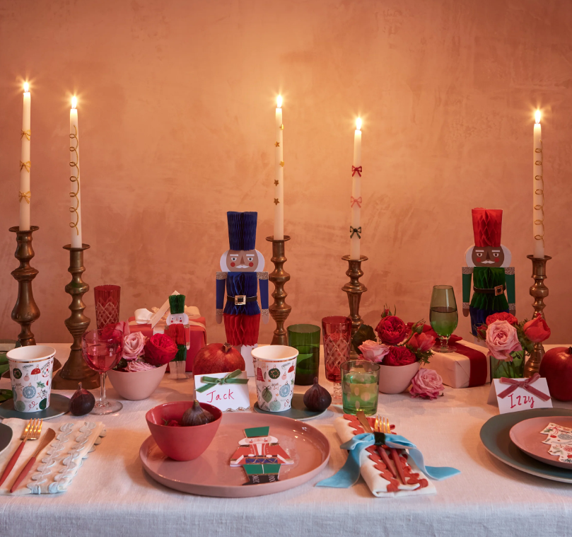 Gold Star Taper Candles - Set of 2