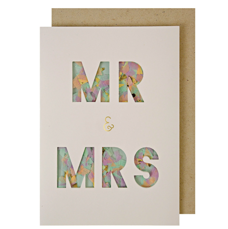 confetti wedding celebration card