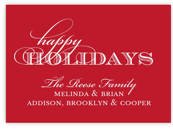 Red Rectangle Holiday Stickers