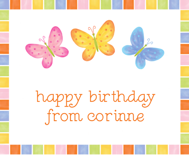 Colorful Butterfly Calling Card