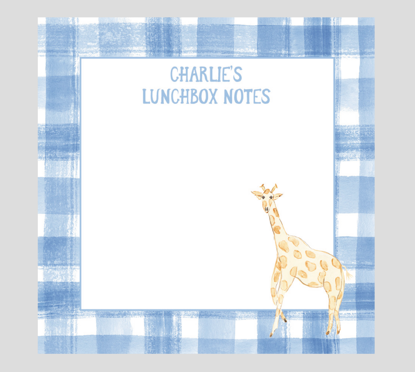Giraffe Lunchbox Notes
