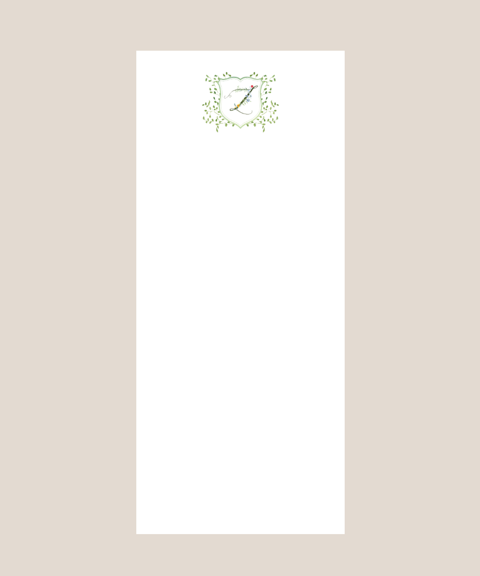 Letter Garden Party Notepad