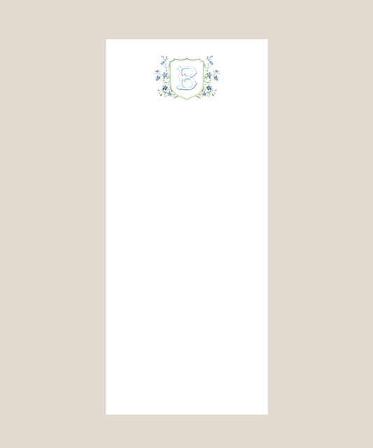 Letter Blooming Blues Notepad