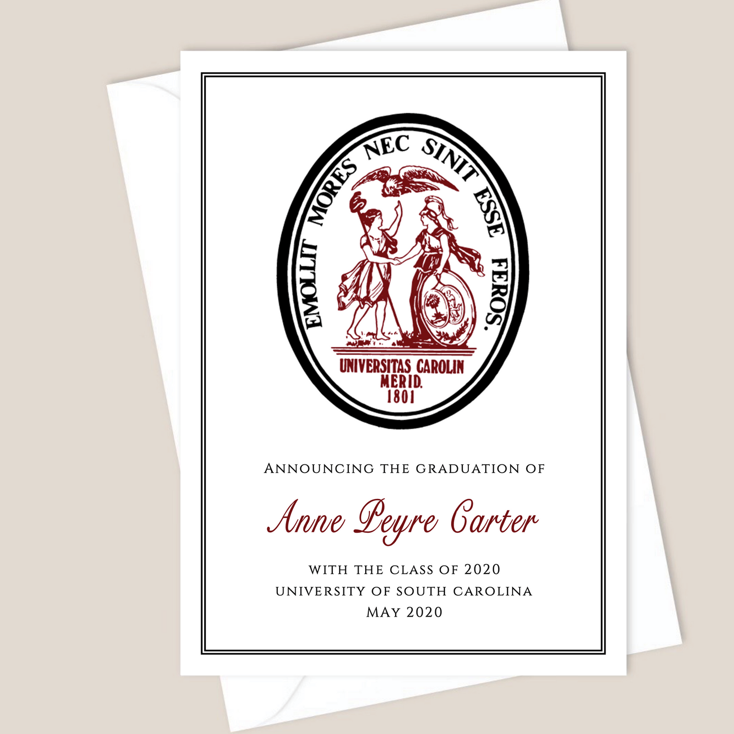 USC seal graduation announcement