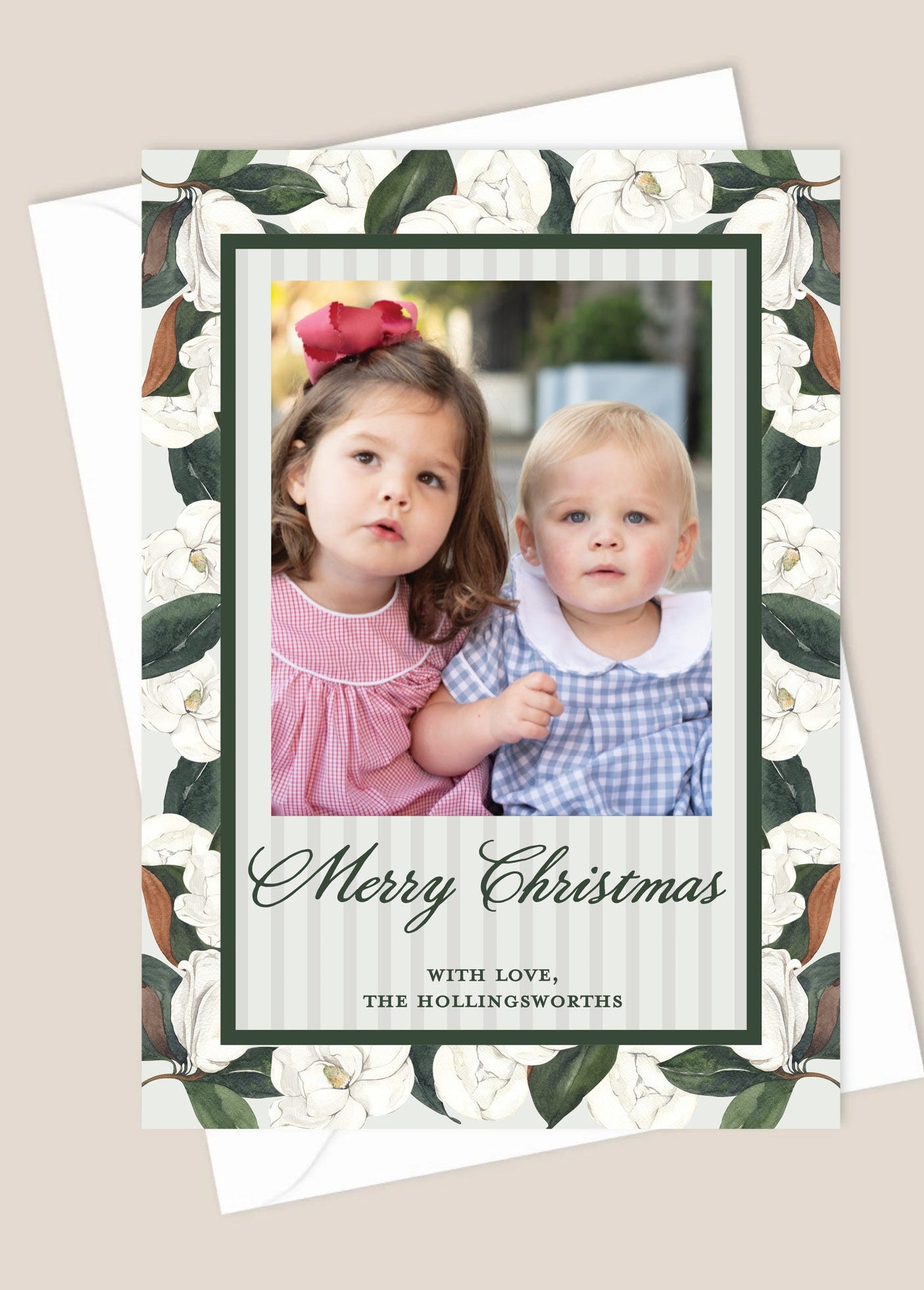Sweet Holiday Magnolia Christmas Card