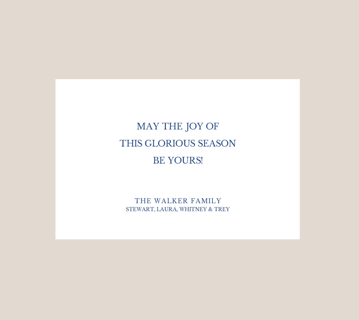 Thin Wave Border Folded Holiday Card