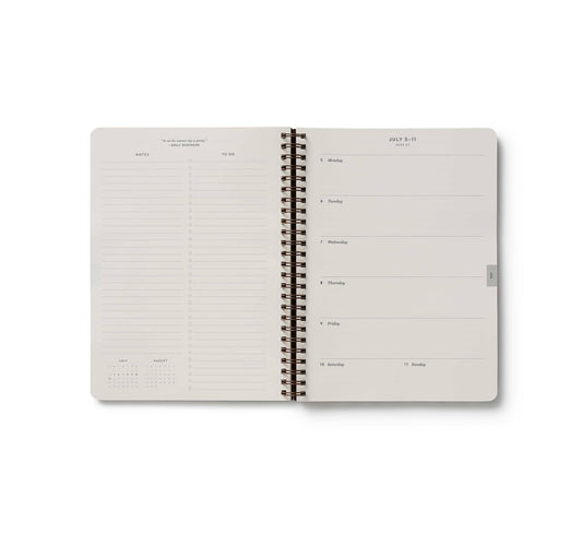 2027 Sage Hydrangea 12-Month Softcover Spiral Planner