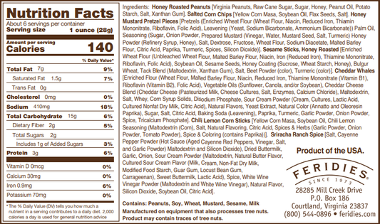 6oz Sriracha Ranch 5 O'clock Crunch Snack Mix