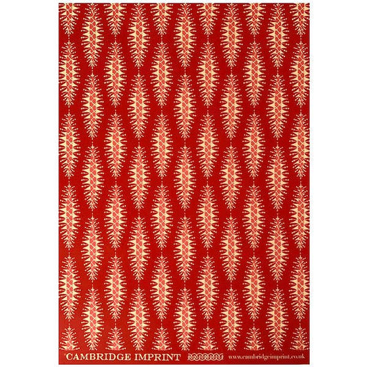 Patterned Paper Pine Cone Red and Pink