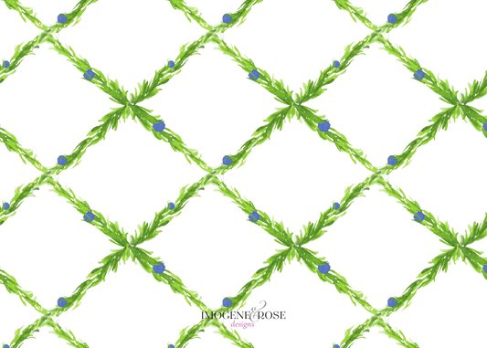 Blue Ornaments Invitation