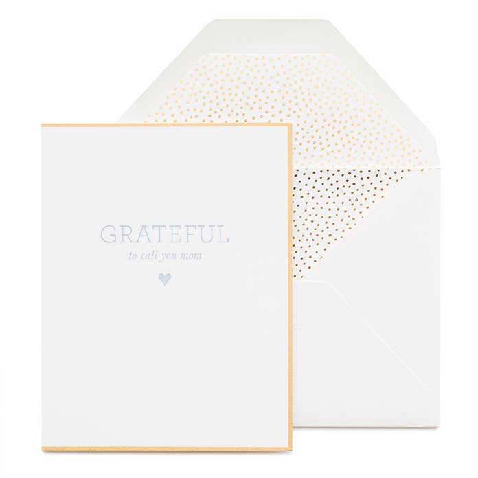 blue and gold Mother's Day notecard