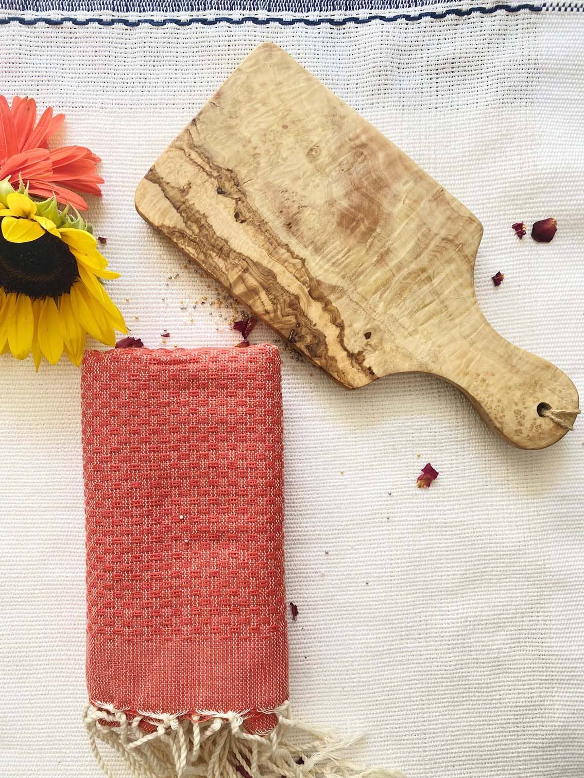 Olive Wood Rustic Small cutting Board 8"