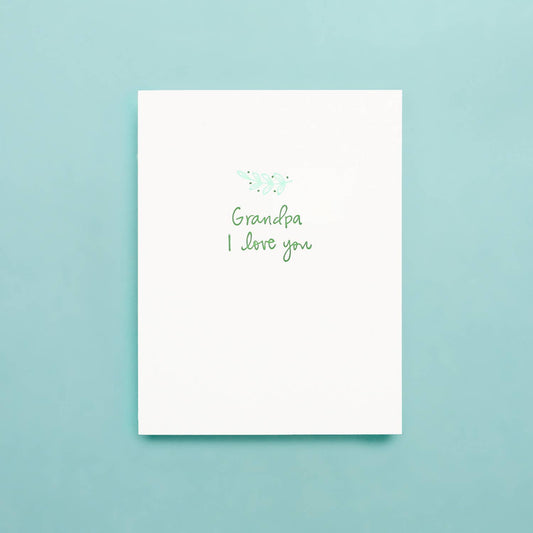 Grandpa Love - Letterpress Greeting Card