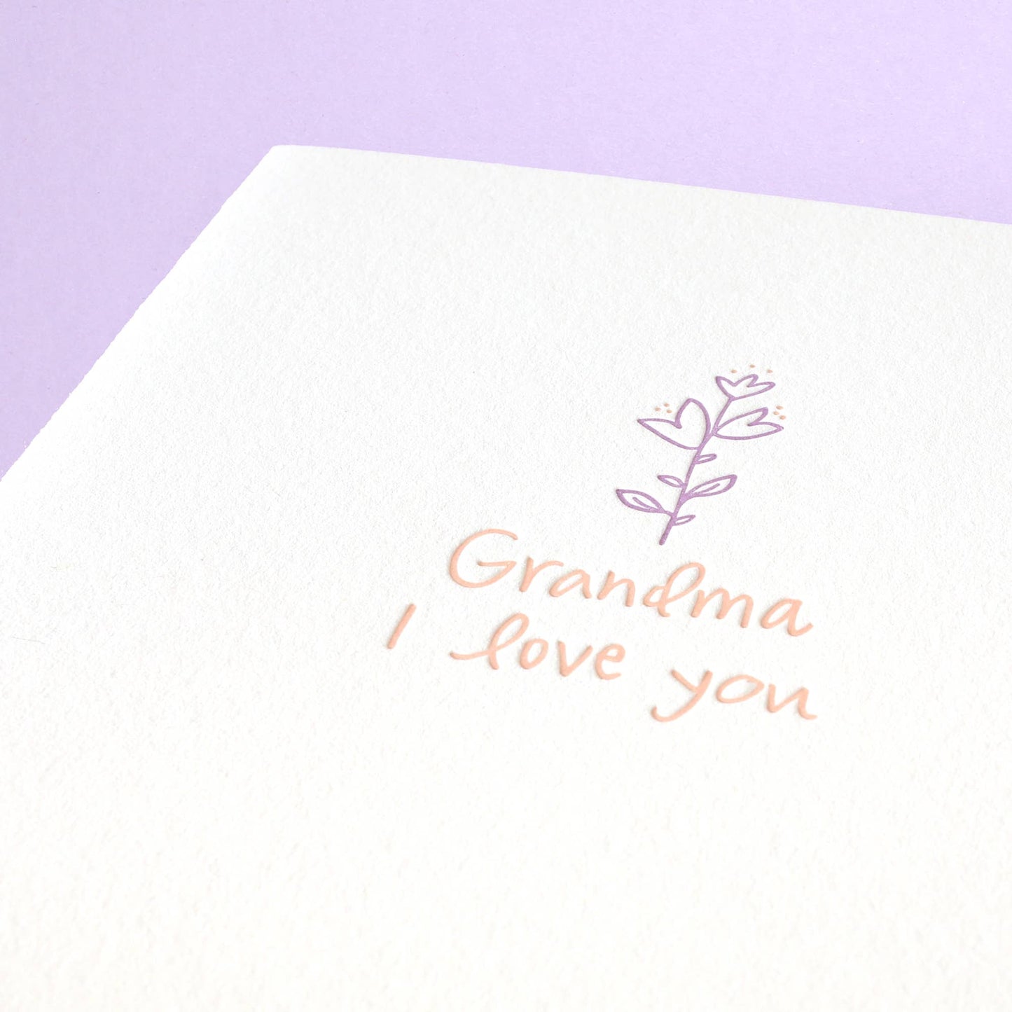 Grandma Love - Letterpress Greeting Card