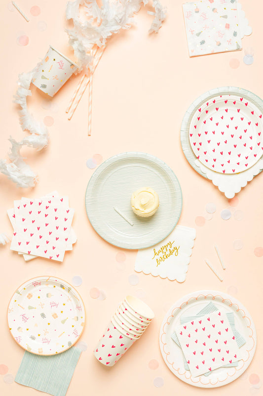 Cocktail Napkins, Neon Heart