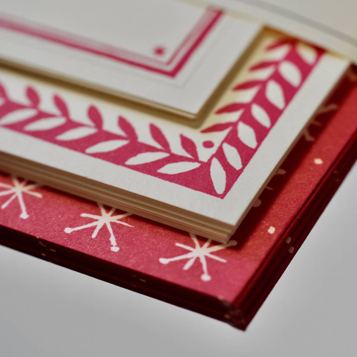Large Stars Magenta Set of Notecards and Envelopes