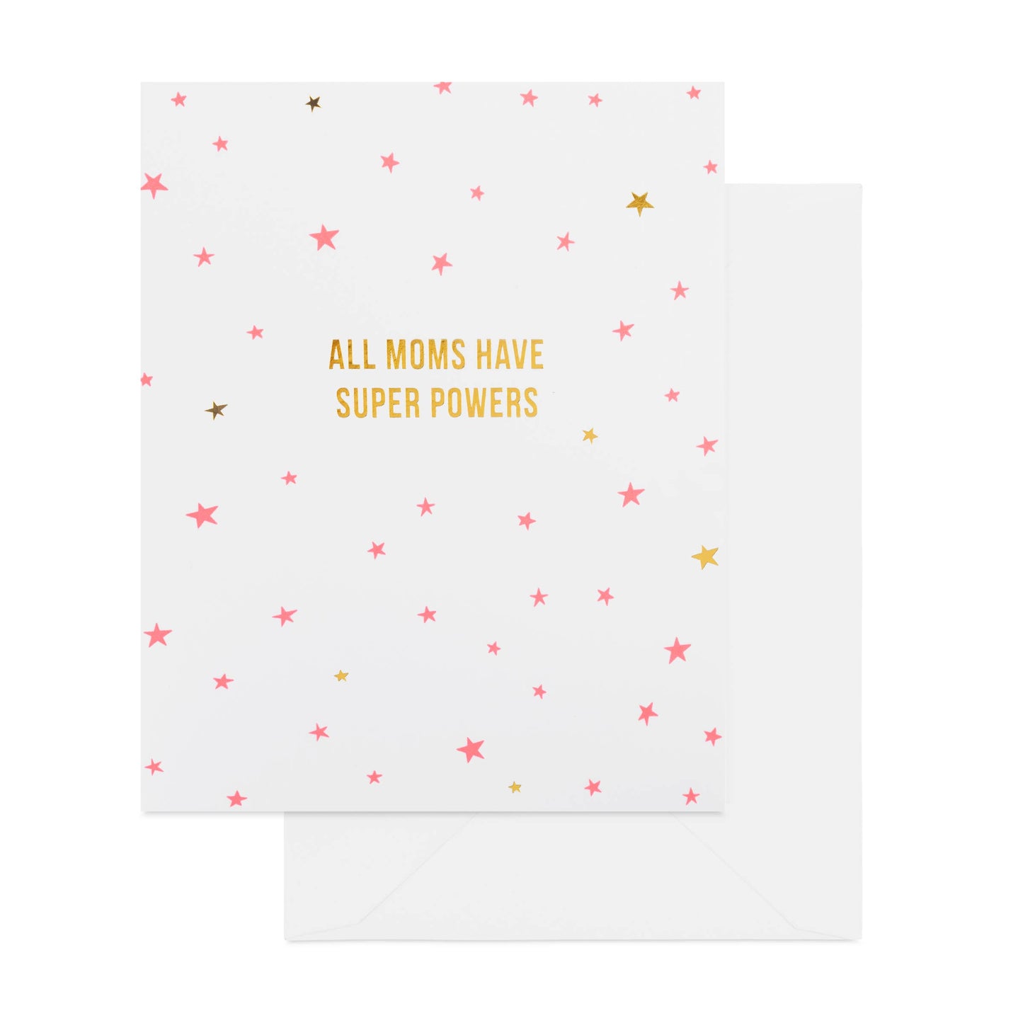 pink and gold star Mother's Day card