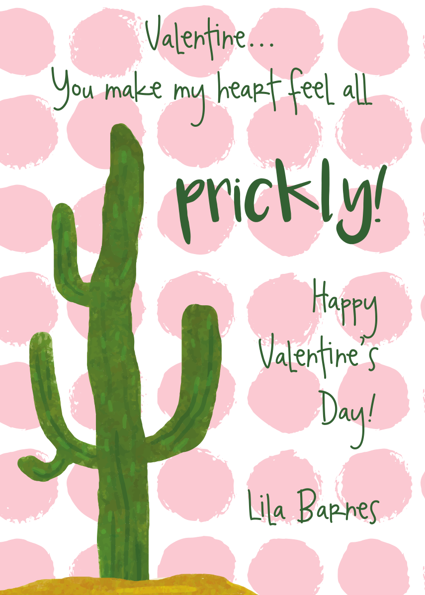 cactus valentines gift tags