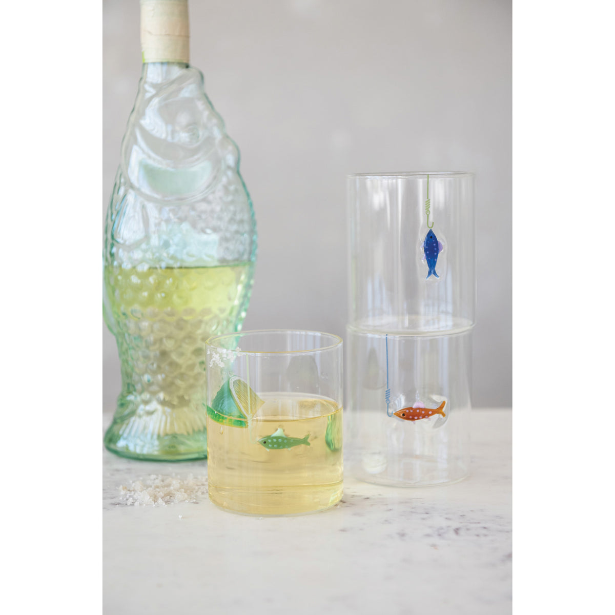 Fish Hand-Blown Drinking Glass
