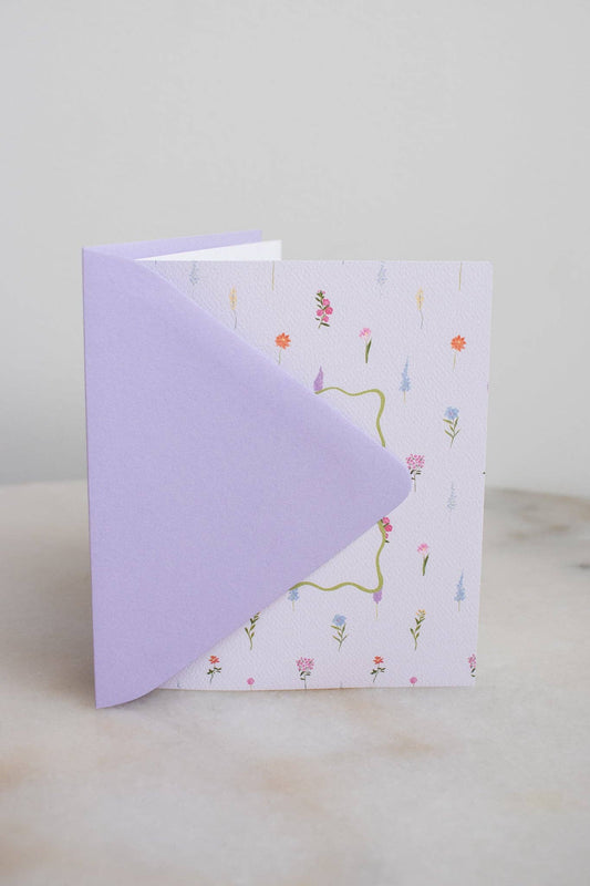 Thinking of You Lilac Flower Card