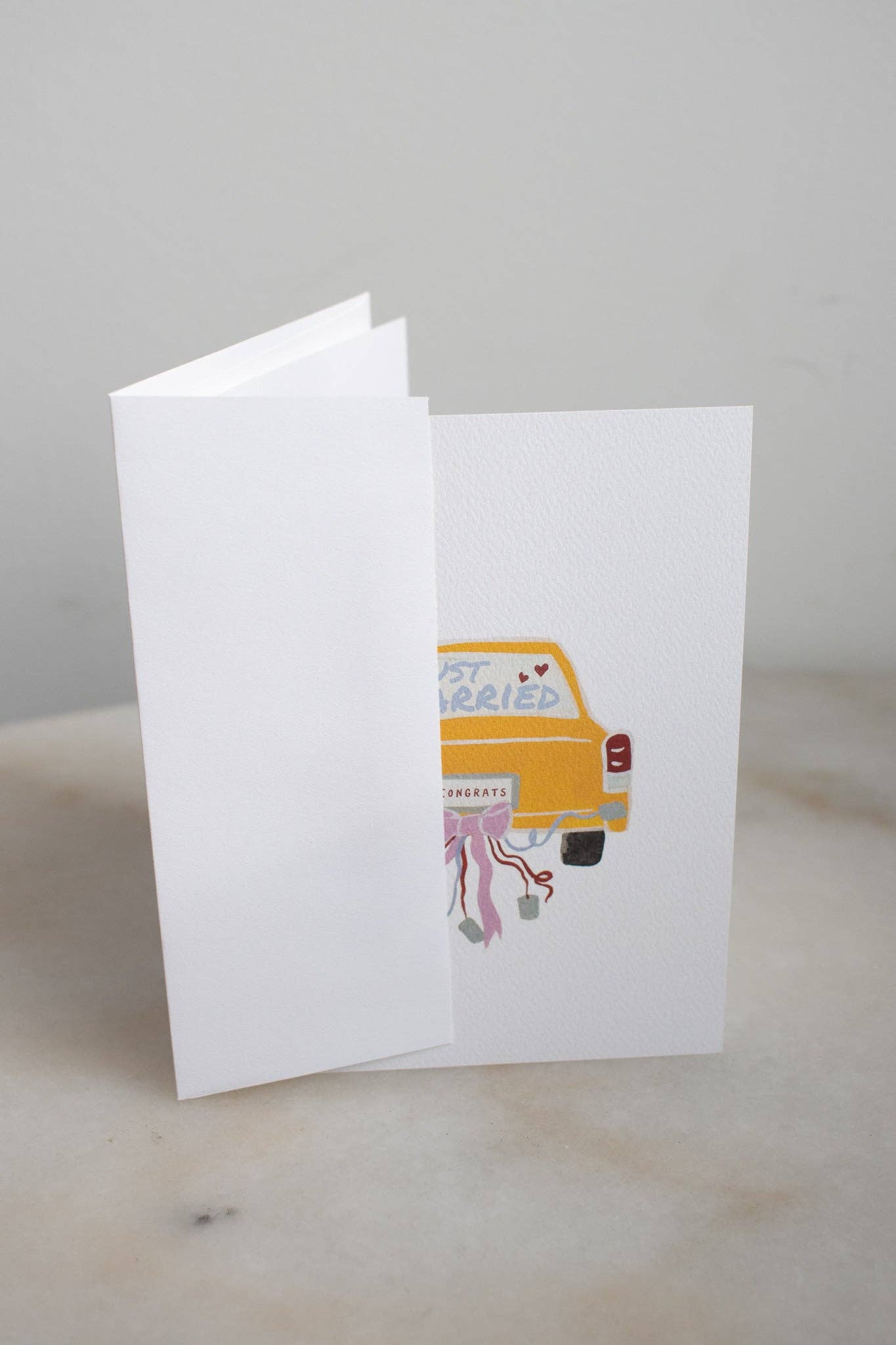 Just Married Taxi Card
