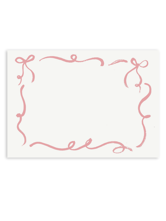 pink ribbon note cards