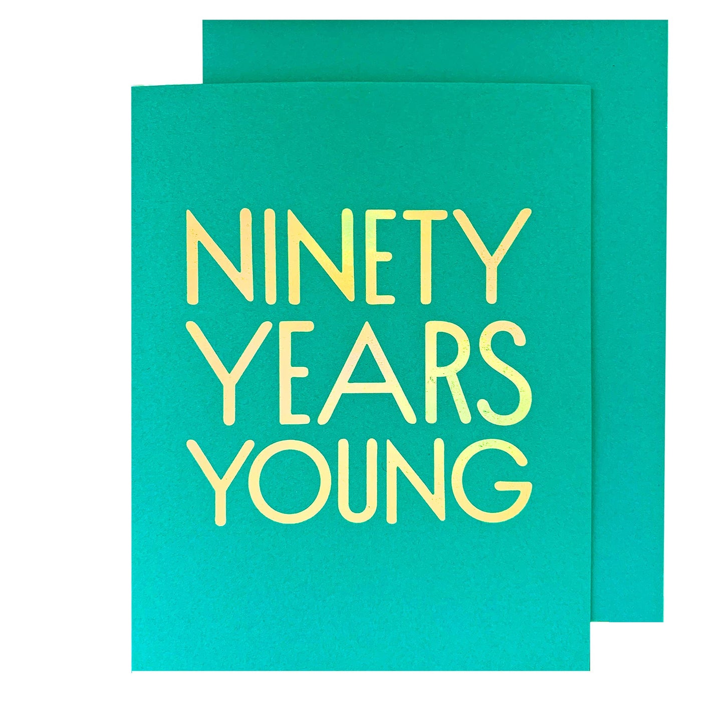 90 Years Young Birthday Card