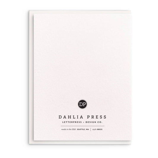 Dahlia Press - New Human, Letterpress Baby Greeting Card