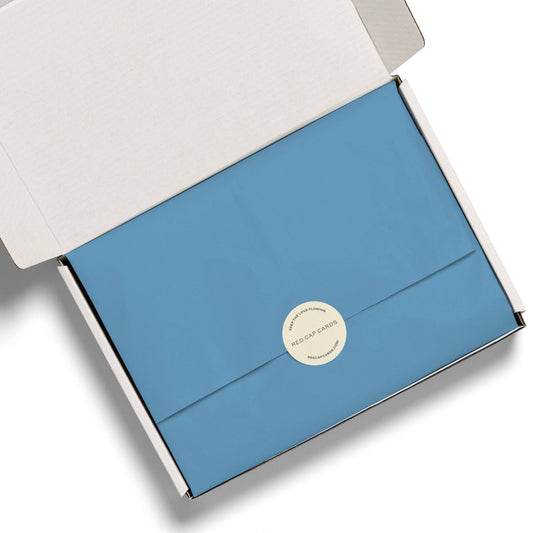 Red Cap Cards - Light Blue tissue paper