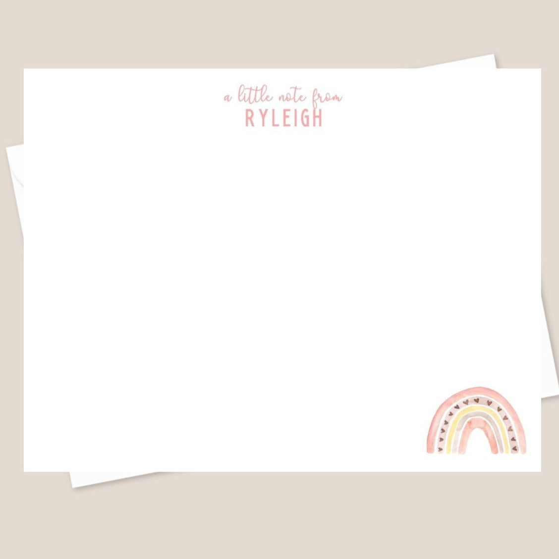 ‘A little note from’ stationery